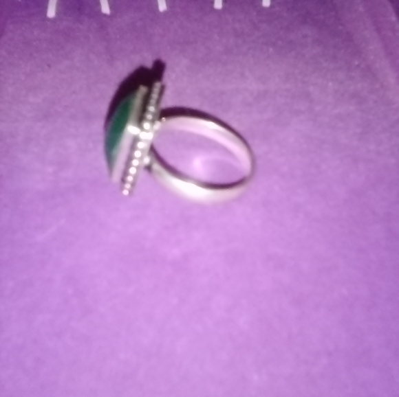 GREEN EMERALD MEN RING - Picture 3 of 4